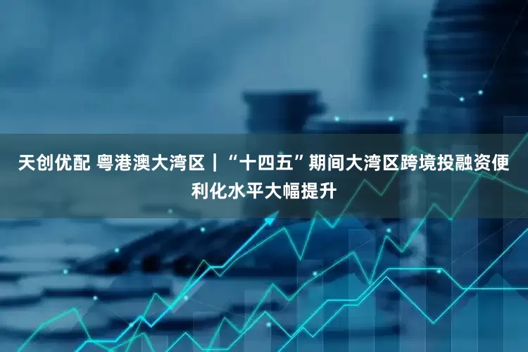 天创优配 粤港澳大湾区｜“十四五”期间大湾区跨境投融资便利化水平大幅提升